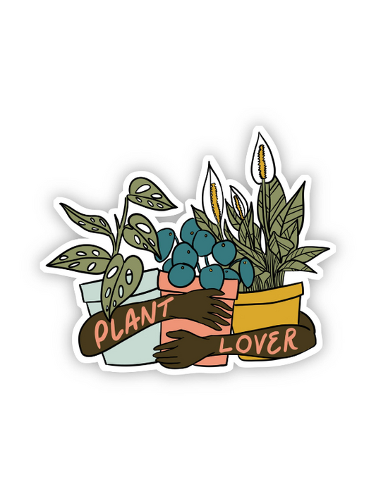 Plant Lover (dark skin) sticker