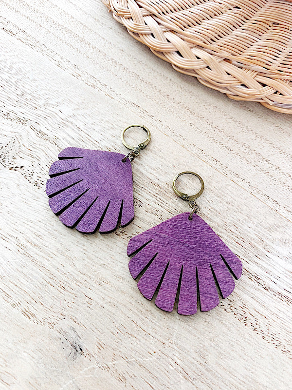 purple lemon kissed brand earrings