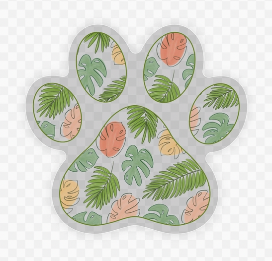 Plant Dog Paw Sticker